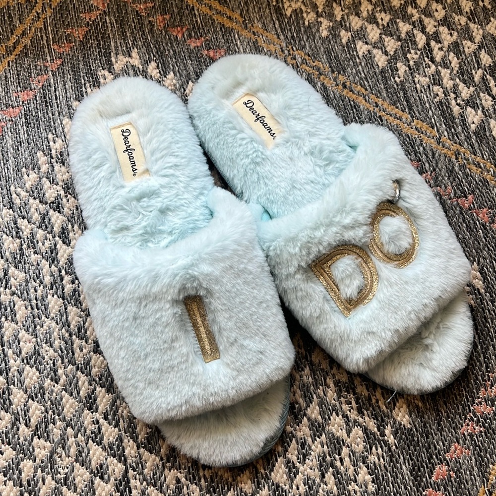 Wedding day slippers!
